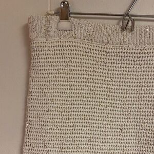 NWOT Mango Sequin Cream Knit Midi Skirt - MATCHING SET!